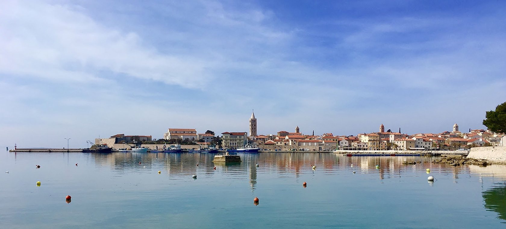 Panorama of Rab town